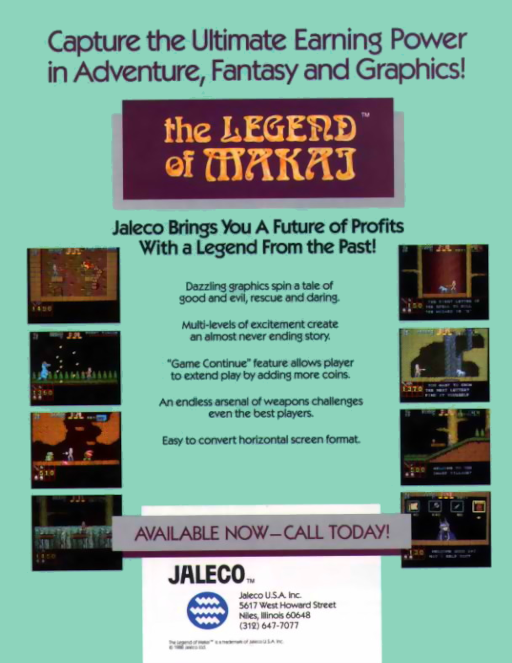Legend of Makai (World) Arcade Game Cover